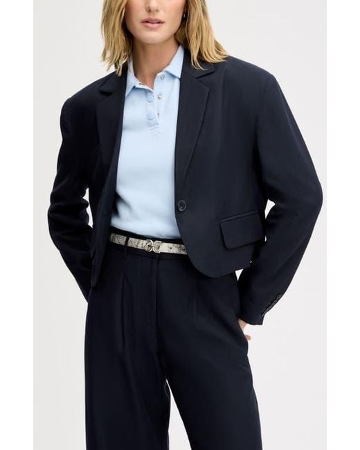 Sam Edelman Blue Crop Blazer