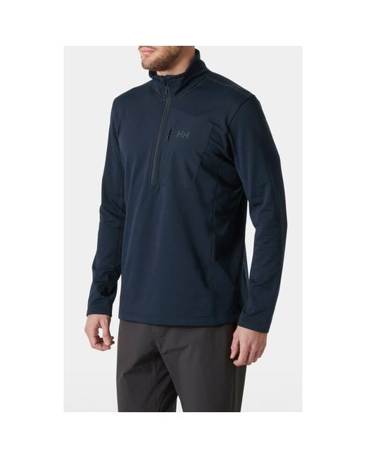 Helly Hansen Blue Versatile Half Zip Midlayer Fleece Pullover for men