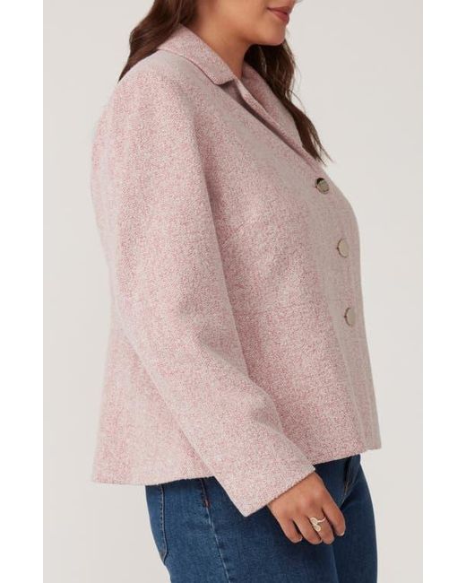 Estelle Pink Herringbone Tweed Jacket