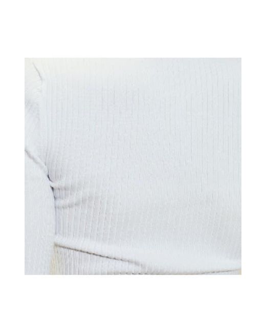 Cynthia Rowley White Ues Rib Knit Polo