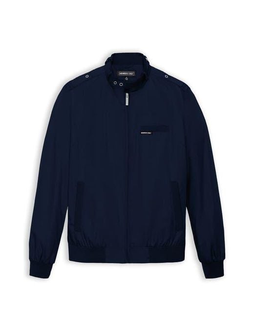 Members Only Blue Classic Iconic Racer Jacket for men