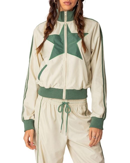 Edikted Green Superstar Track Jacket