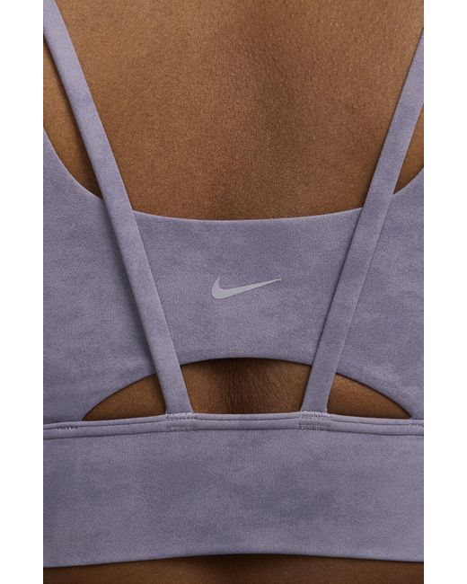 Nike Purple Zenvy Dri-fit Longline Sports Bra