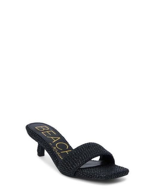 Matisse Black Capricorn Kitten Heel Slide Sandal