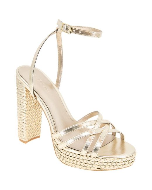 BCBGMAXAZRIA Metallic Orisa Ankle Strap Platform Sandal
