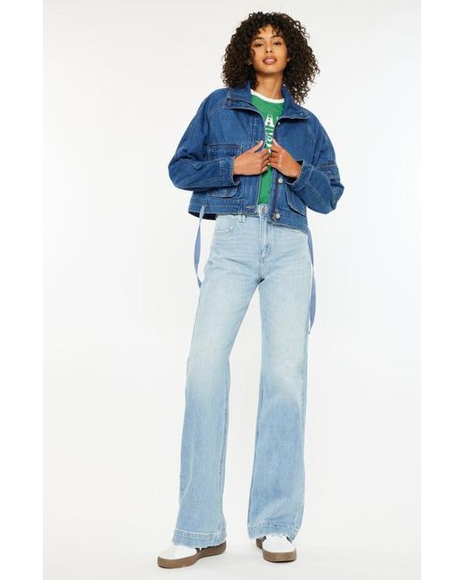 Kancan Blue Jailene Denim Windbreaker Jacket