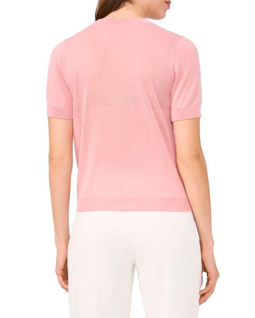 Halogen® Pink Sequin Sweater