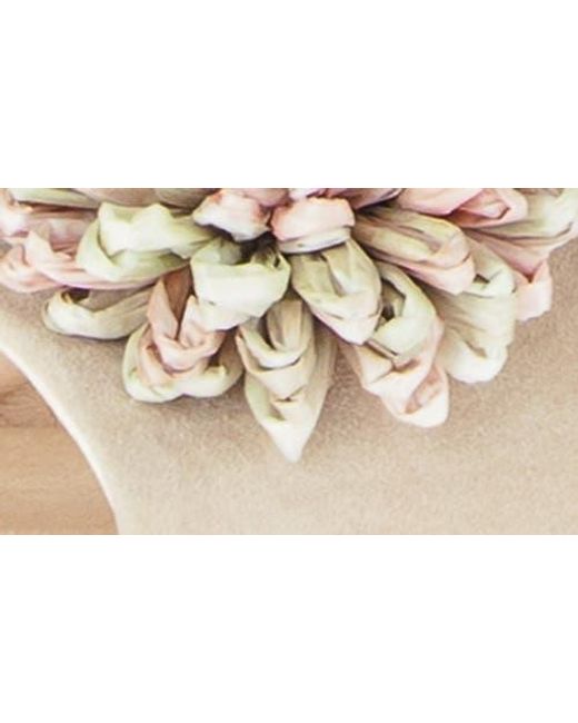 Gabor Natural Raffia Appliqué Platform Sandal