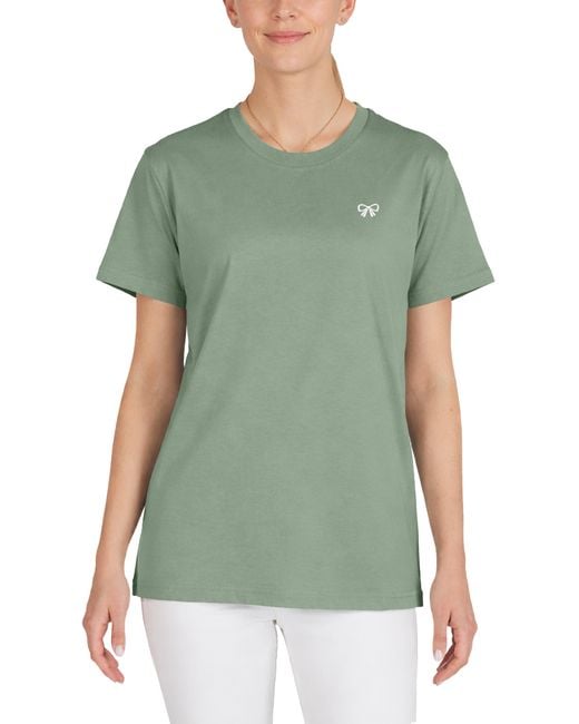 Alix Green Bow Jersey Tee
