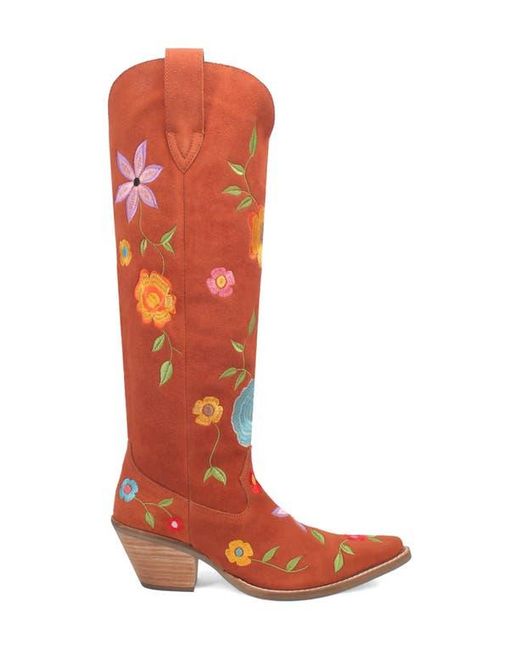Dingo Red Flower Power Knee High Western Boot