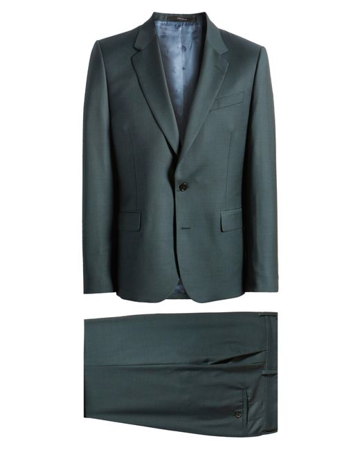 Paul Smith Blue Tailored Fit Solid Wool Suit for men