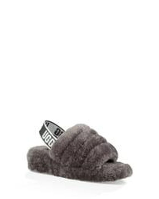 charcoal ugg slides