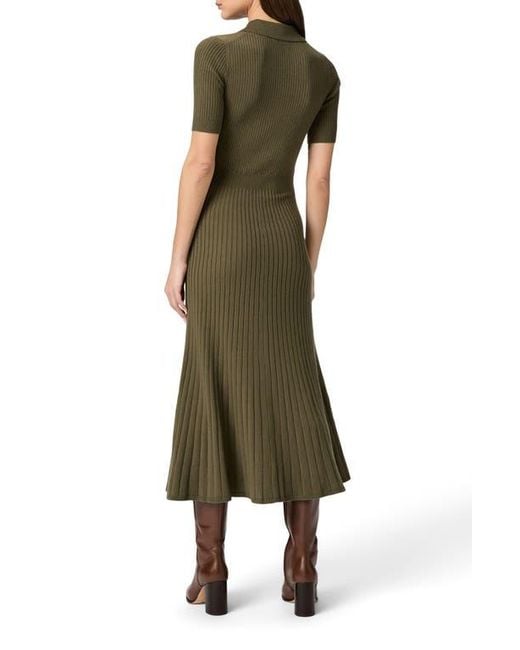 PAIGE Mathilda Rib Midi Shirtdress in Green | Lyst PAIGE Mathilda Rib Midi Shirtdress in Green | Lyst