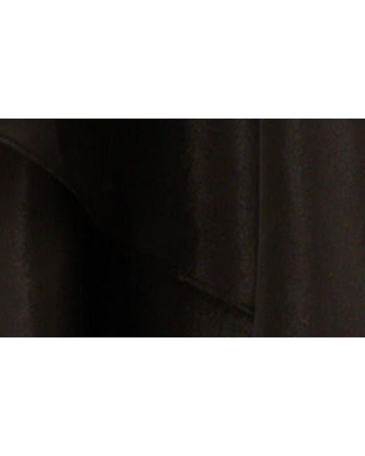 Aidan Mattox Black Lace & Organza Off The Shoulder Ballgown