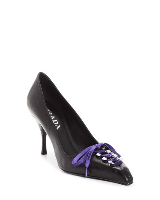 Prada Purple Runway Pump
