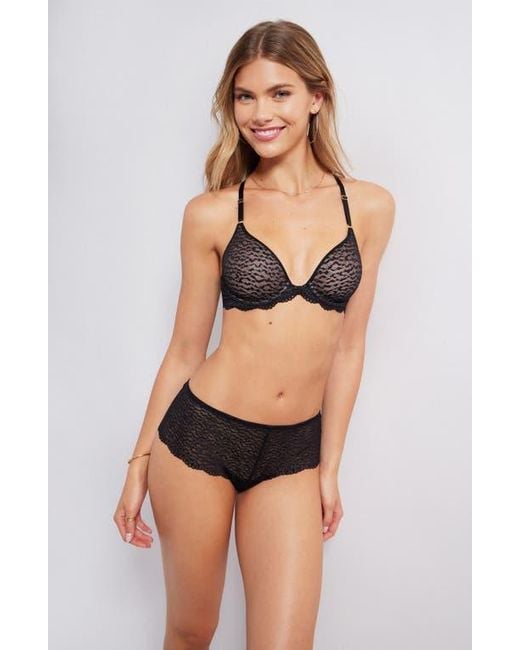 B.tempt'd Black Untamed Underwire Front Close T-Shirt Bra