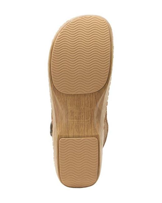 Alegria By Pg Lite Brown Olie Slingback Platform Clog