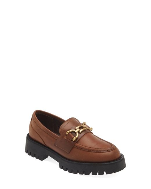 Steve Madden Lyanna Platform Loafer in Brown Lyst