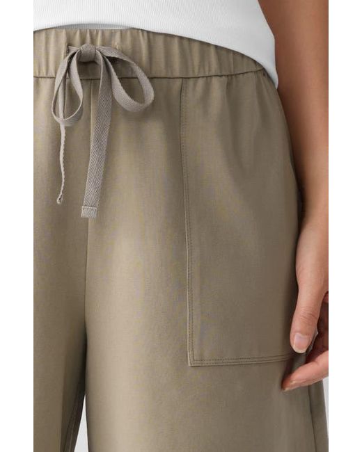 Eileen Fisher Natural Stretch Organic Cotton Drawstring Shorts