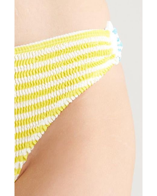 Cleonie Yellow Colorblocked Bikini Bottoms