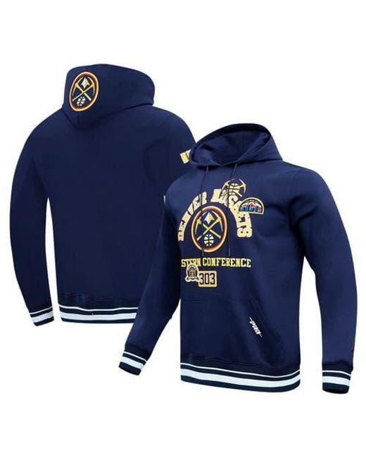 Pro Standard Blue Denver Nuggets Area Code Pullover Hoodie for men