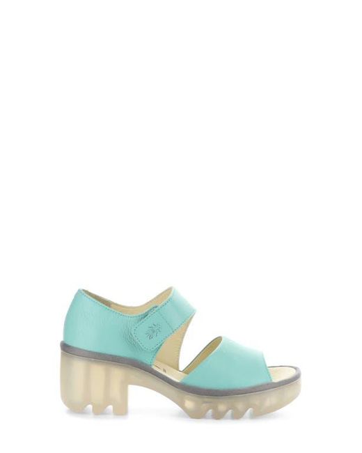 Fly London Blue Taar Platform Sandal