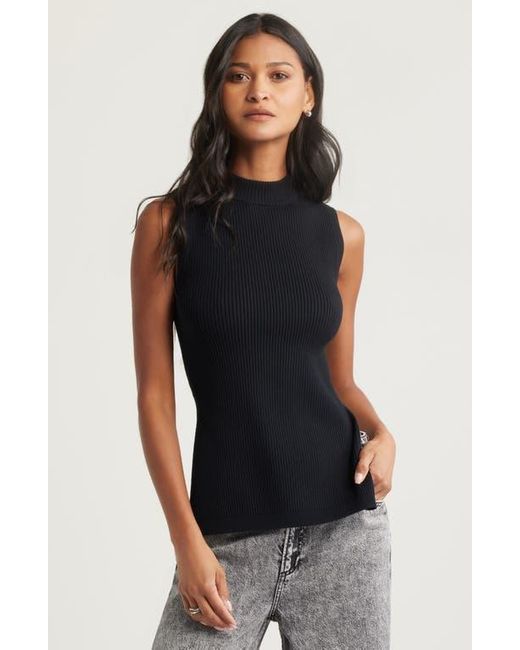 Open Edit Black Luxe Sculpt Tie Back Top