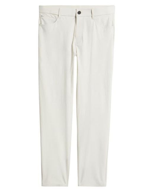 Zella White Driver Slim Fit Five Pocket Pants for men