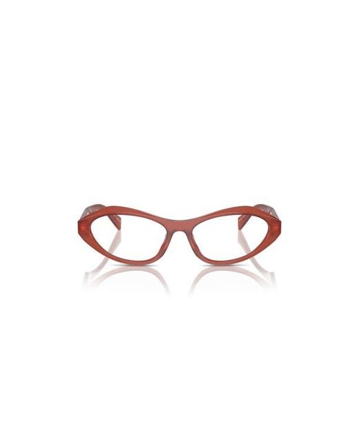 Prada Red 55Mm Irregular Optical Glasses