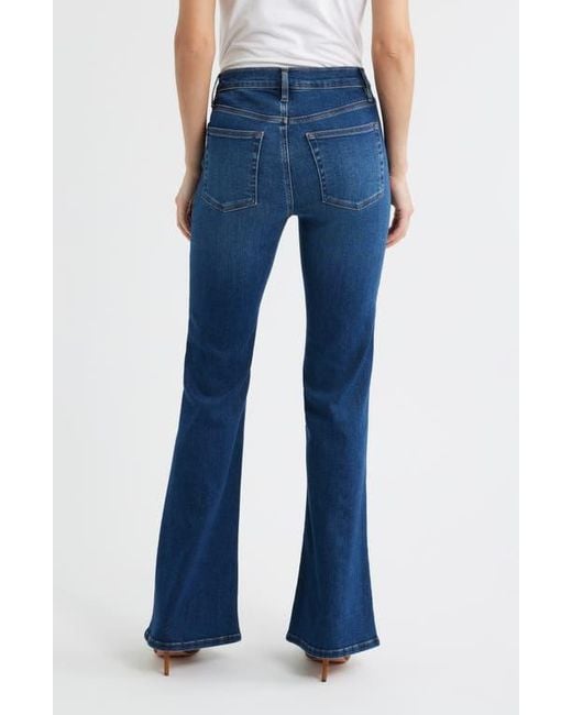 FRAME Blue The Icon High Waist Flare Jeans