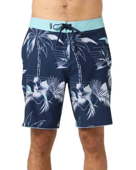 O'neill Sportswear Blue Hyperfreak Mysto Scallop Swim Trunks for men
