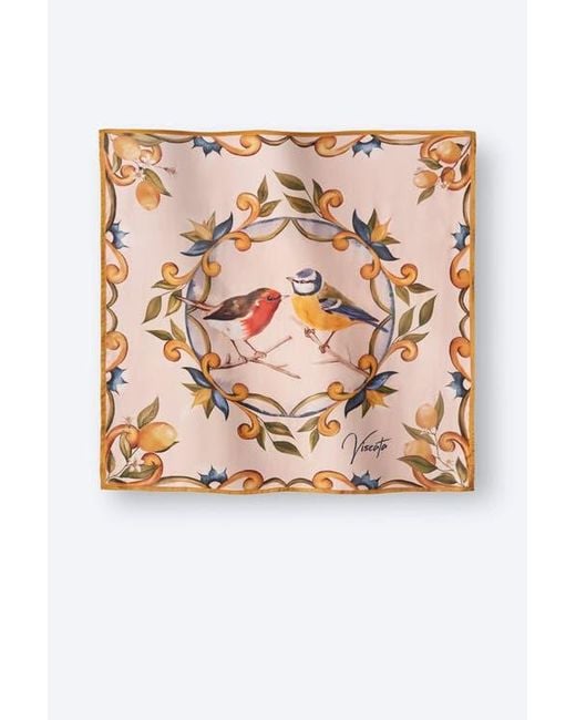 VISCATA Pink Square Scarf