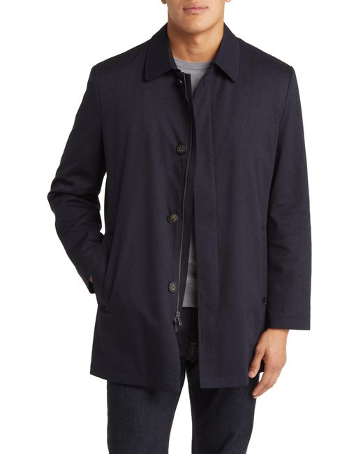 Hart Schaffner Marx Blue Gilmore Water Resistant Raincoat With Removable Liner for men