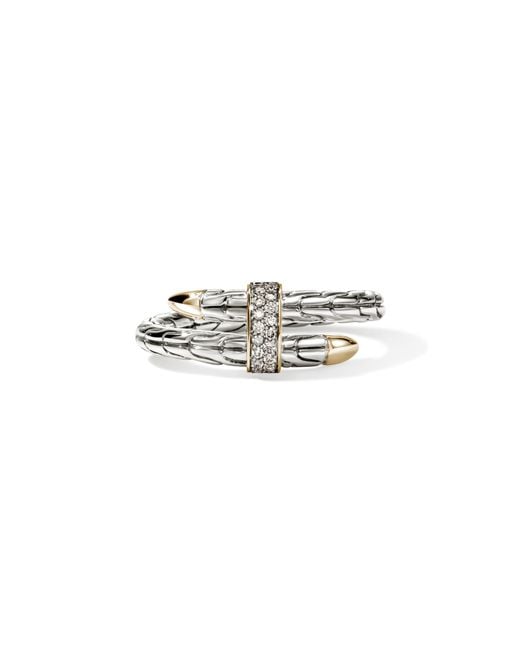 John Hardy Multicolor Spear Wrap Ring, Diamonds