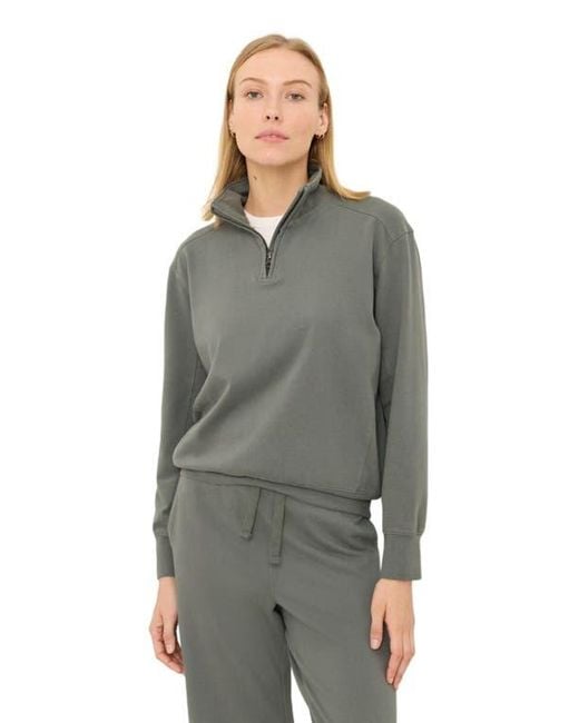 Pact Gray Cloudknit Half Zip