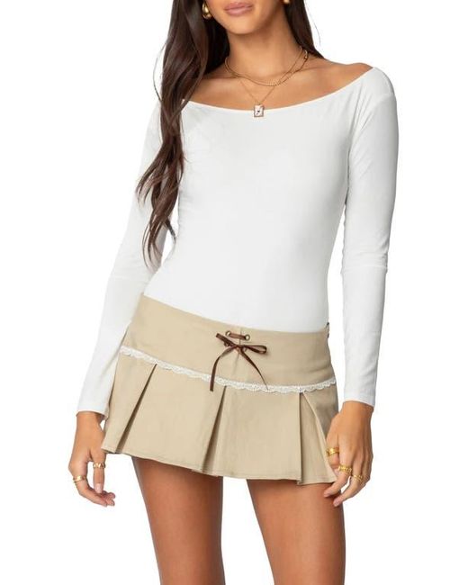 Edikted White Cyndi Off The Shoulder Bodysuit