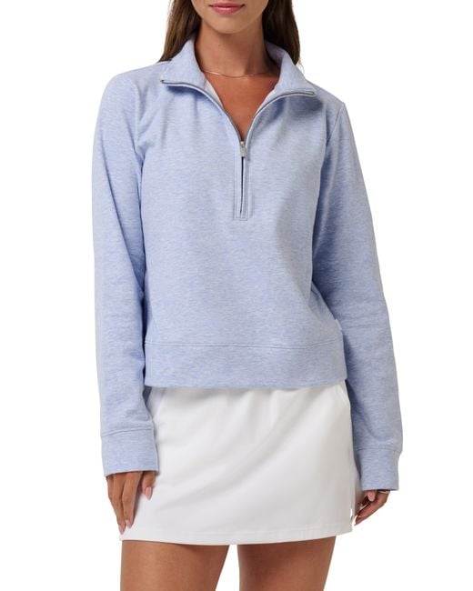 Travis Mathew Blue Cloud Half Zip Pullover