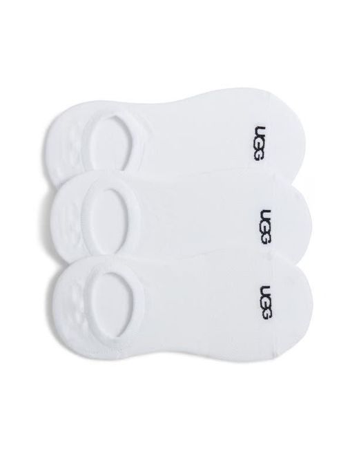 Ugg White Stella 3-Pack No-Show Socks
