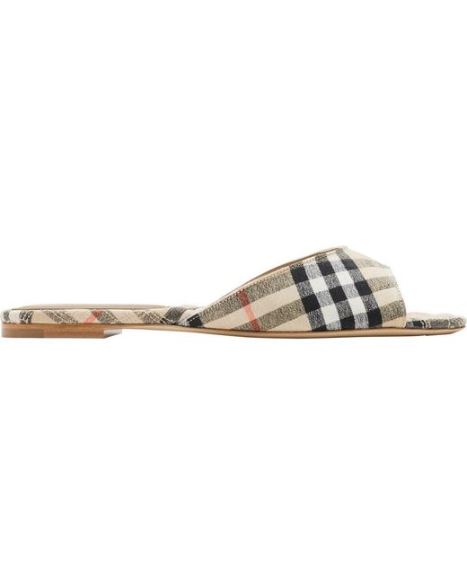 Burberry Multicolor Check Mews Slides