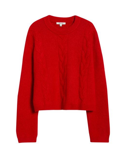 Madewell Red Cloudsoft Drop Shoulder Sweater