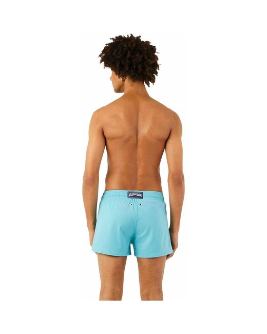Vilebrequin Blue Fitted Stretch Swim Trunks for men