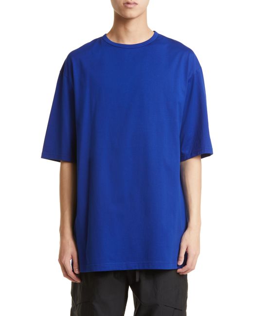 Y-3 Boxy Cotton T-shirt in Blue for Men | Lyst