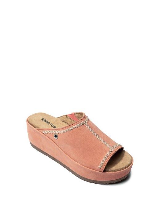 Minnetonka Pink Paislee Wedge Sandal