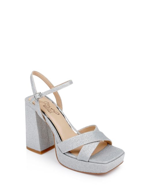 Badgley Mischka Rainbow Platform Sandal in White | Lyst