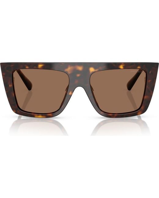 Jimmy Choo Brown 52Mm Rectangular Sunglasses for men