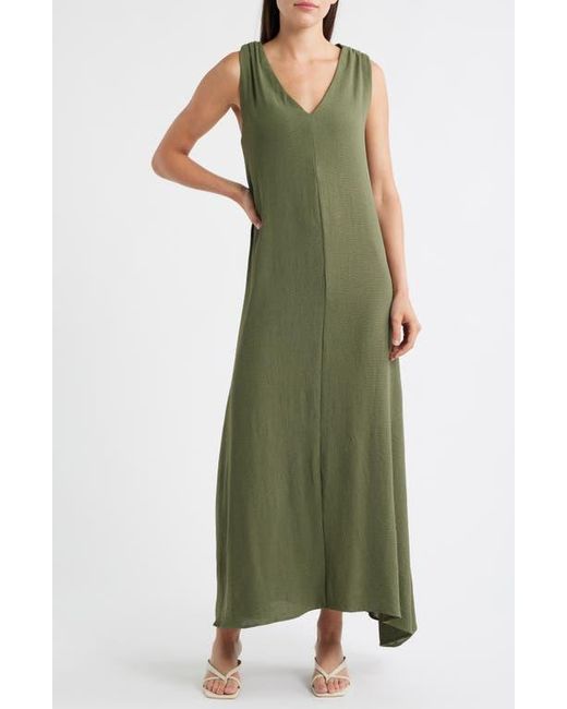 Halogen® Green Twist Back Sleeveless Maxi Dress