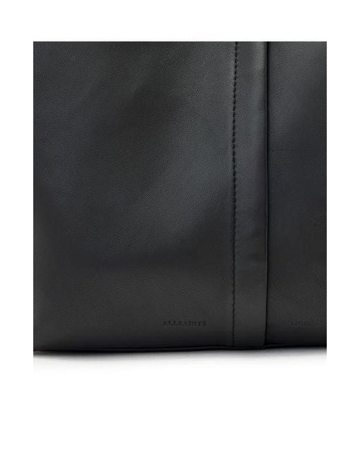 AllSaints Black Ara East West Leather Tote