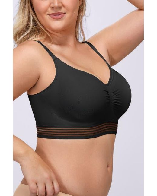 Shapellx Black Wireless Full Coverage Seamless Bra