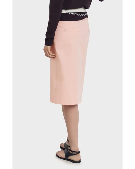 Mango Black Stretch Cotton Skirt