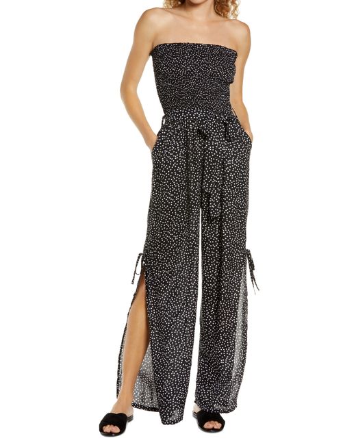 Tiare Hawaii Black Francine Strapless Cover-up Jumpsuit